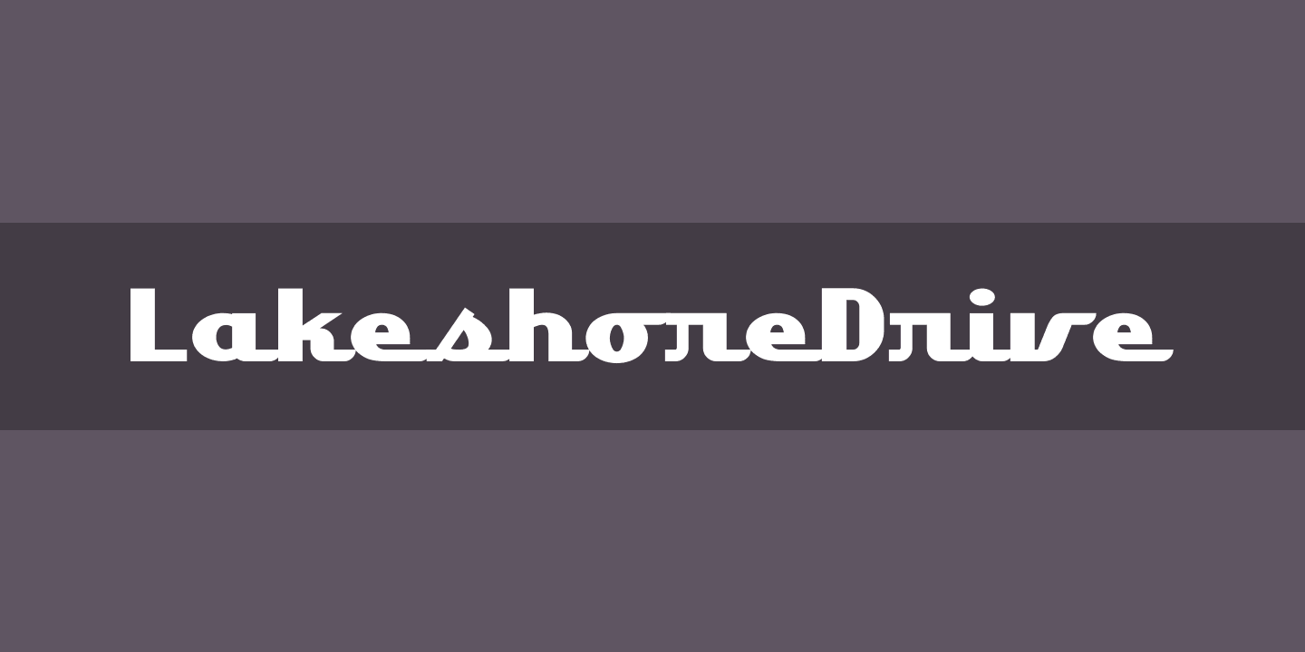 Пример шрифта LakeshoreDrive